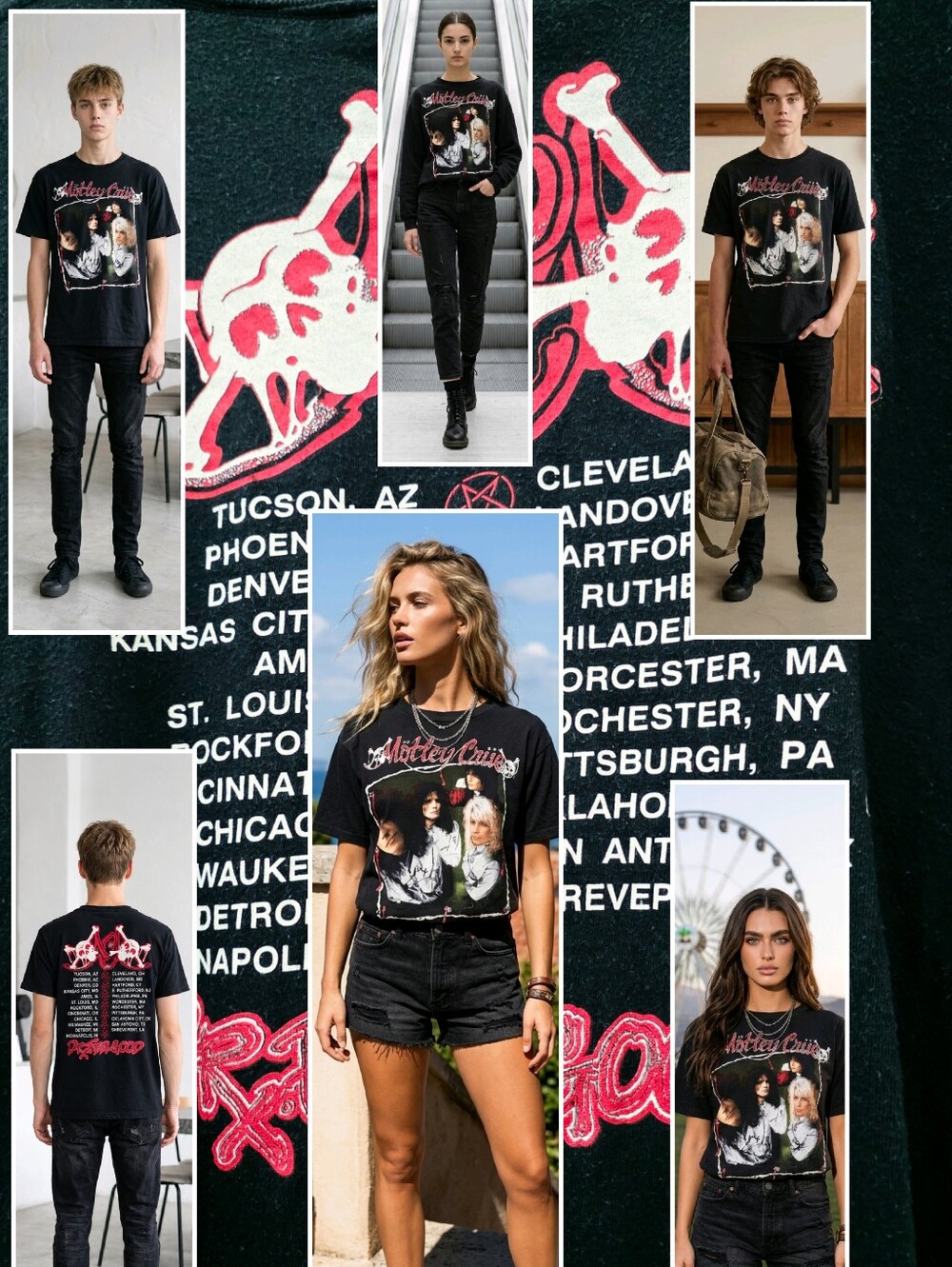 📣 Authentic Vintage 1989 🤘 Mötley Crüe Dr. Feelgood 🎶 Brockum World Tour XL